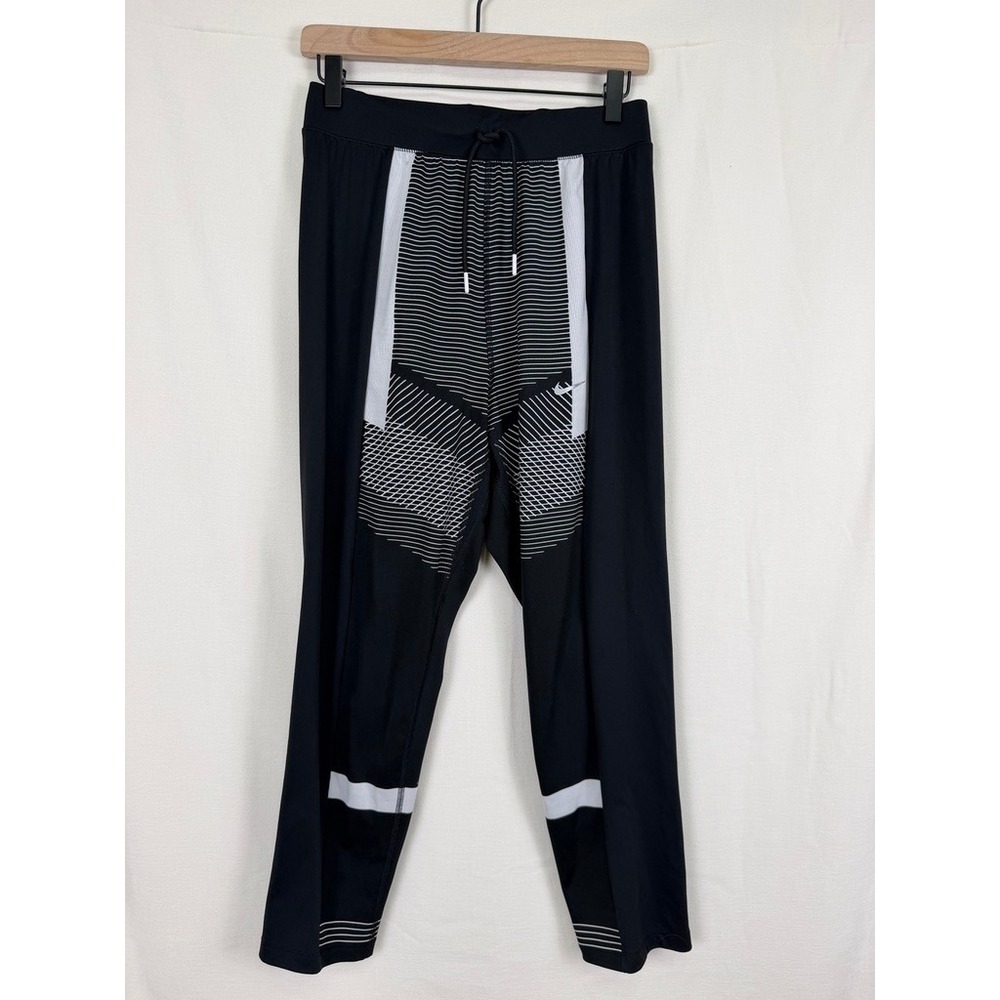 Nike Pro Dri-FIT Graphic Training Pants‎ Black White Size Medium
